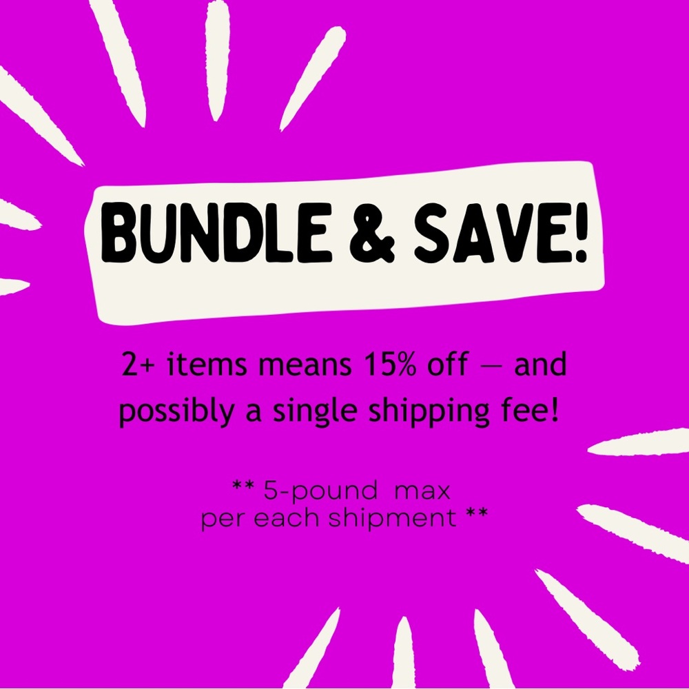 Automatic 15% off when you bundle 2 or more items.